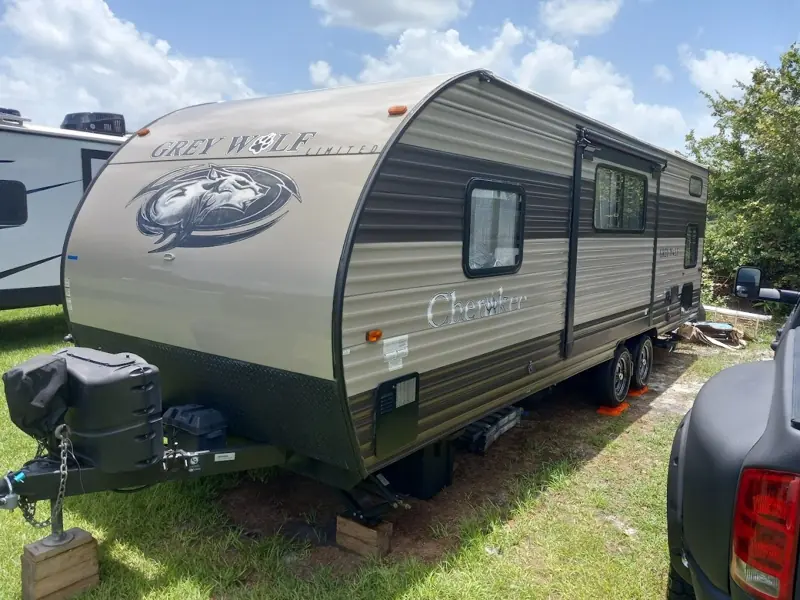 Caravan side view