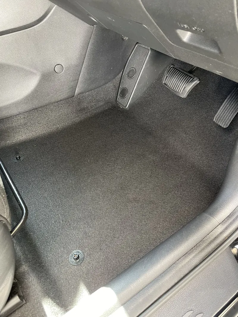 Vacuumed floor and mat