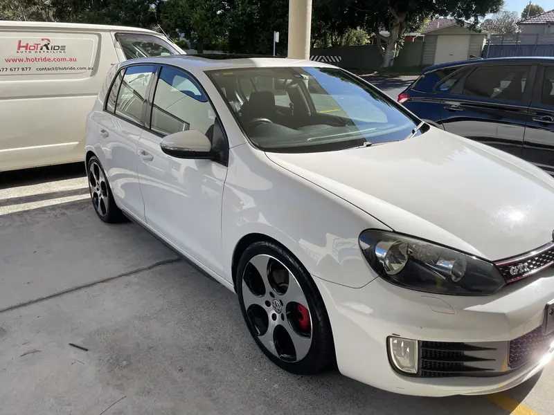 White Golf, front three-quarter, after washing