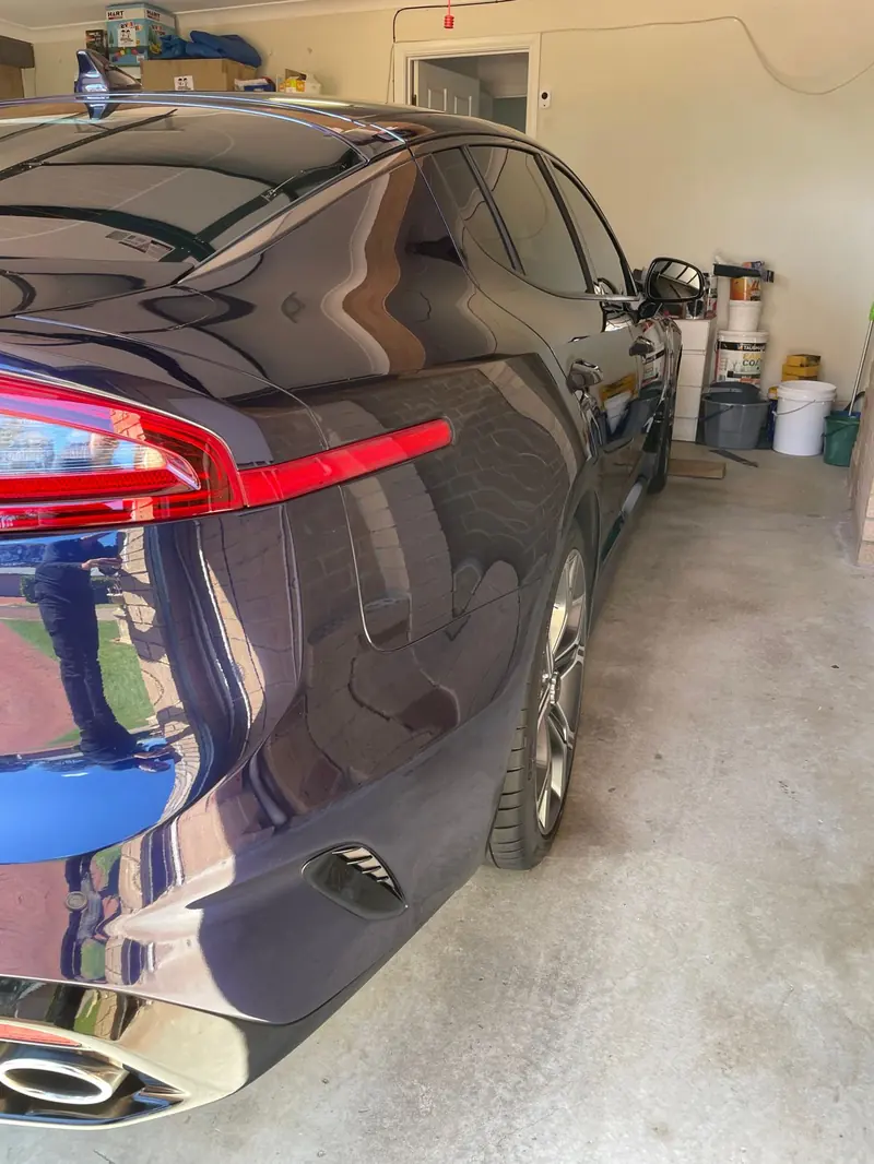 Glossy dark blue panel