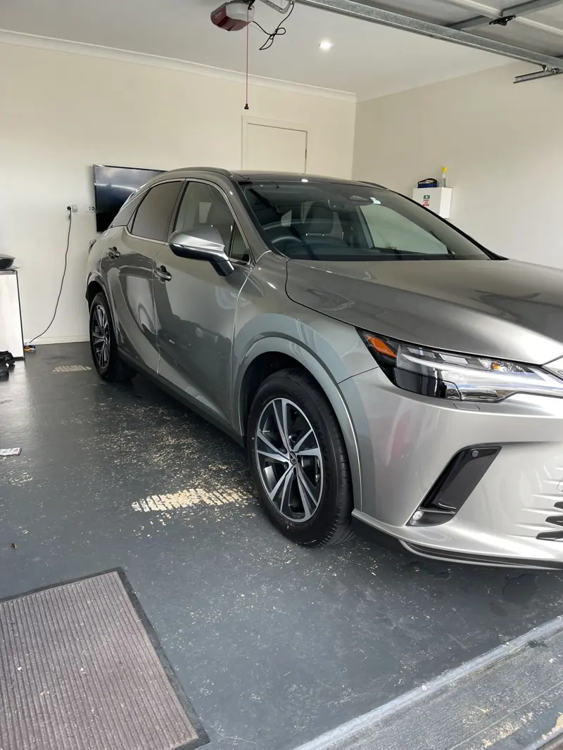 Silver Lexus after an exterior detail