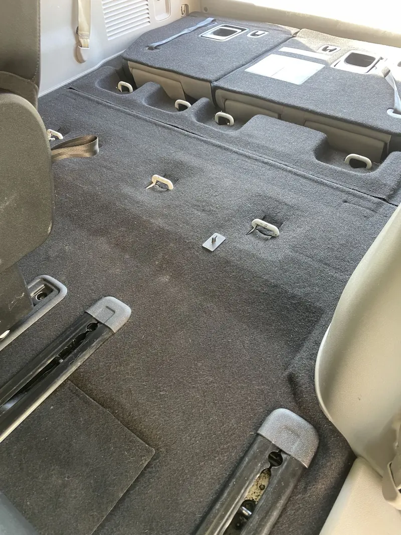 Rear floor after cleaning