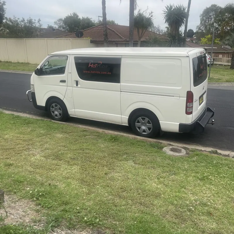 White van after a wash